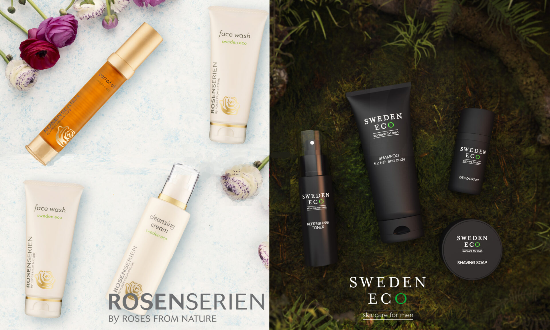 Kom & testa Rosenserien & Sweden Eco Skincare for Men!